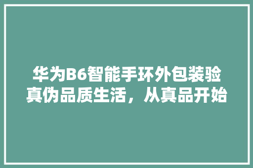 华为B6智能手环外包装验真伪品质生活，从真品开始