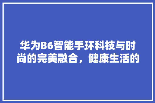 华为B6智能手环科技与时尚的完美融合，健康生活的得力助手