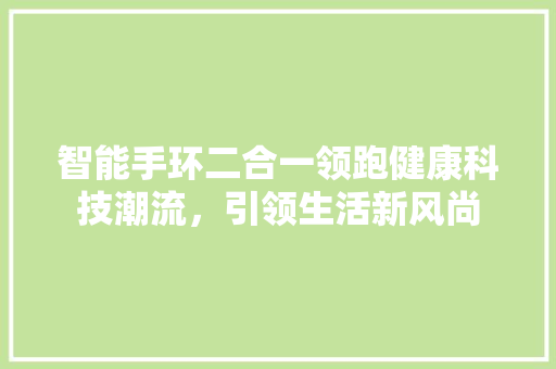 智能手环二合一领跑健康科技潮流，引领生活新风尚  第1张