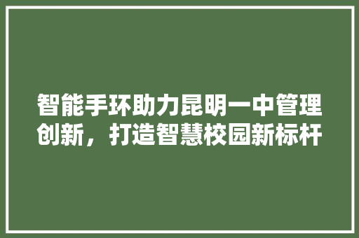 智能手环助力昆明一中管理创新，打造智慧校园新标杆