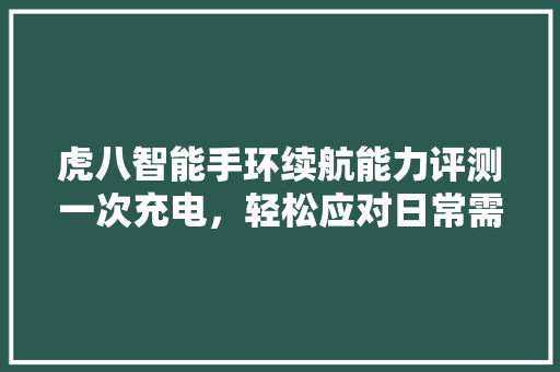 虎八智能手环续航能力评测一次充电，轻松应对日常需求  第1张