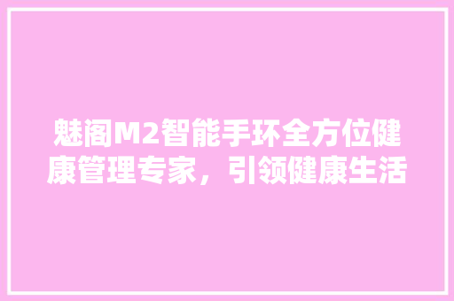 魅阁M2智能手环全方位健康管理专家，引领健康生活新潮流