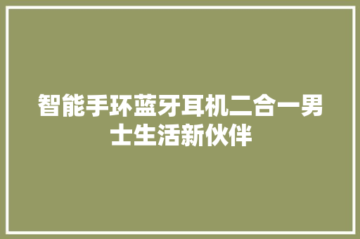 智能手环蓝牙耳机二合一男士生活新伙伴