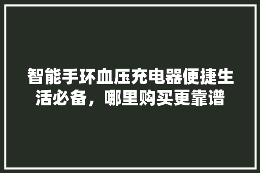 智能手环血压充电器便捷生活必备，哪里购买更靠谱  第1张