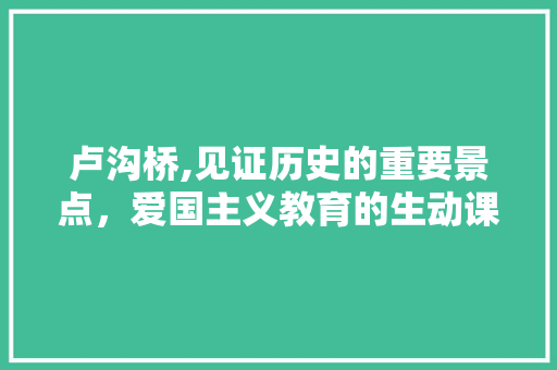 卢沟桥,见证历史的重要景点，爱国主义教育的生动课堂