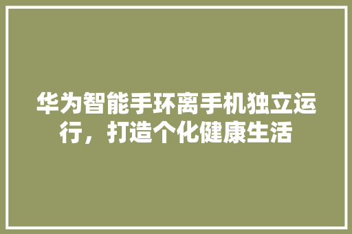 华为智能手环离手机独立运行，打造个化健康生活  第1张