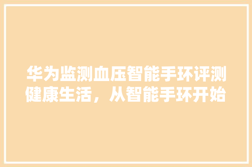 华为监测血压智能手环评测健康生活，从智能手环开始