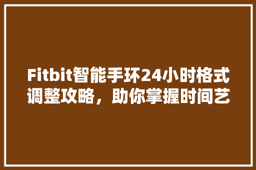 Fitbit智能手环24小时格式调整攻略，助你掌握时间艺术