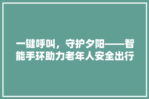 一键呼叫，守护夕阳——智能手环助力老年人安全出行