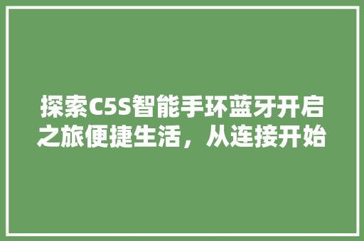 探索C5S智能手环蓝牙开启之旅便捷生活，从连接开始