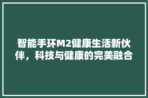 智能手环M2健康生活新伙伴，科技与健康的完美融合  第1张