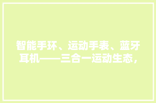 智能手环、运动手表、蓝牙耳机——三合一运动生态，引领健康生活新潮流