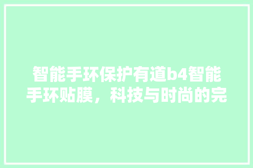 智能手环保护有道b4智能手环贴膜，科技与时尚的完美融合