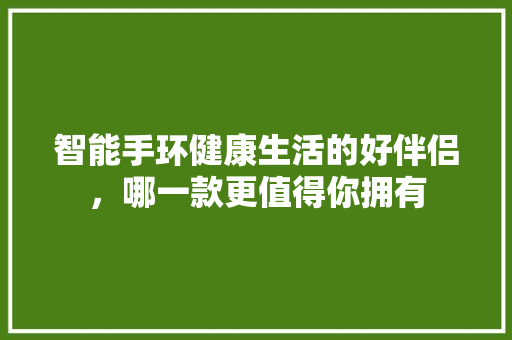 智能手环健康生活的好伴侣，哪一款更值得你拥有