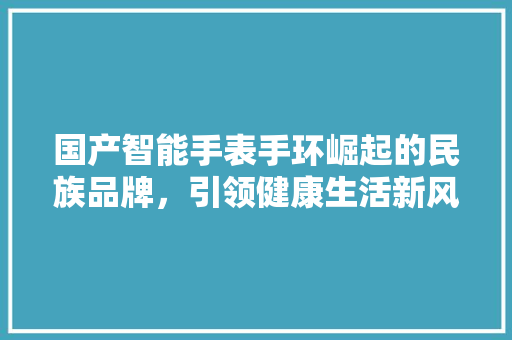 国产智能手表手环崛起的民族品牌，引领健康生活新风尚