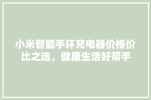 小米智能手环充电器价格价比之选，健康生活好帮手