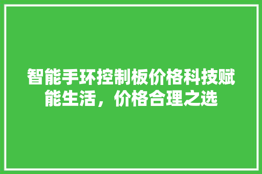 智能手环控制板价格科技赋能生活，价格合理之选  第1张