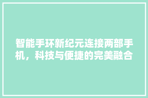 智能手环新纪元连接两部手机，科技与便捷的完美融合