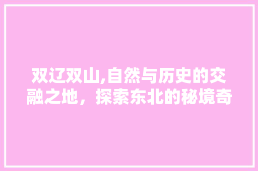 双辽双山,自然与历史的交融之地，探索东北的秘境奇观