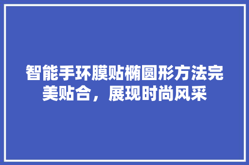 智能手环膜贴椭圆形方法完美贴合，展现时尚风采  第1张