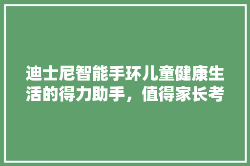 迪士尼智能手环儿童健康生活的得力助手，值得家长考虑的智能穿戴设备