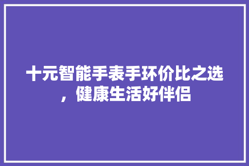 十元智能手表手环价比之选，健康生活好伴侣  第1张