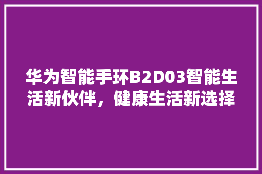 华为智能手环B2D03智能生活新伙伴，健康生活新选择