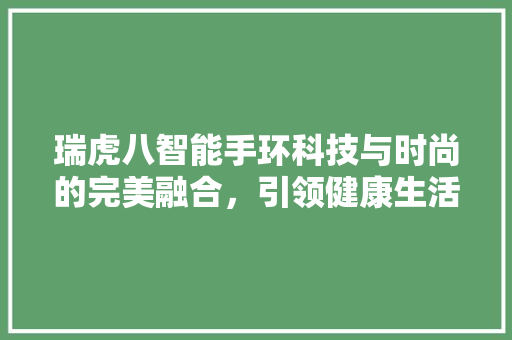 瑞虎八智能手环科技与时尚的完美融合，引领健康生活新潮流