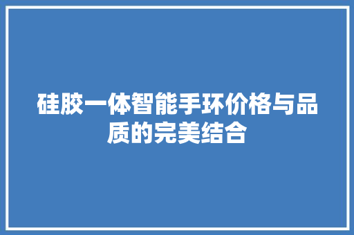 硅胶一体智能手环价格与品质的完美结合