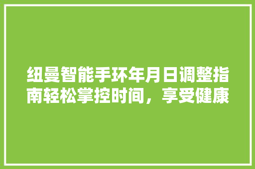 纽曼智能手环年月日调整指南轻松掌控时间，享受健康生活  第1张