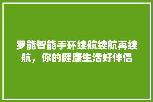 罗能智能手环续航续航再续航，你的健康生活好伴侣