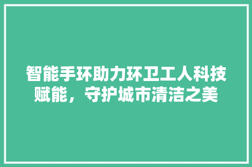 智能手环助力环卫工人科技赋能，守护城市清洁之美