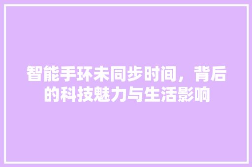 智能手环未同步时间，背后的科技魅力与生活影响