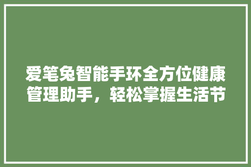 爱笔兔智能手环全方位健康管理助手，轻松掌握生活节奏