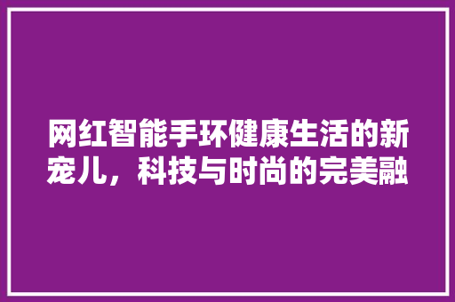 网红智能手环健康生活的新宠儿，科技与时尚的完美融合