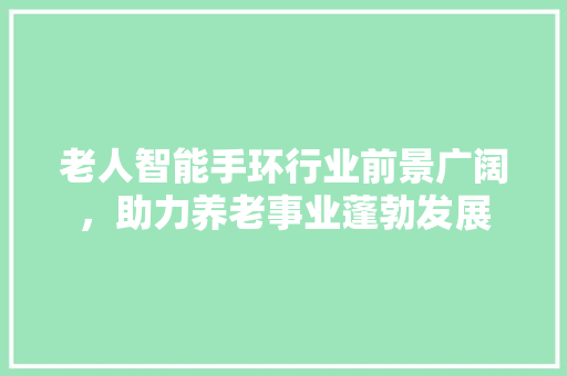 老人智能手环行业前景广阔，助力养老事业蓬勃发展