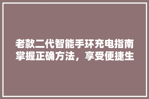 老款二代智能手环充电指南掌握正确方法，享受便捷生活  第1张