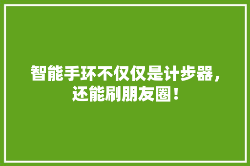 智能手环不仅仅是计步器，还能刷朋友圈！