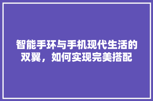 智能手环与手机现代生活的双翼，如何实现完美搭配