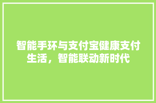 智能手环与支付宝健康支付生活，智能联动新时代  第1张