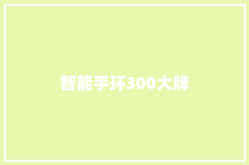 智能手环300大牌