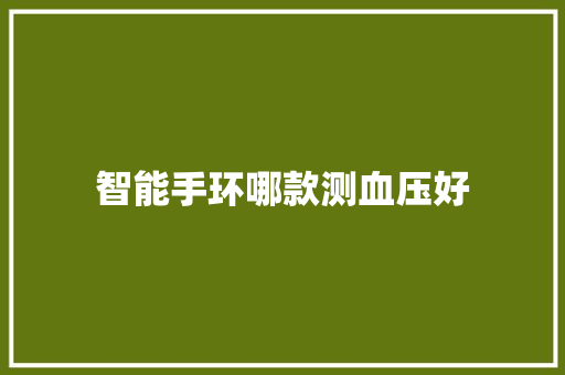 智能手环哪款测血压好  第1张