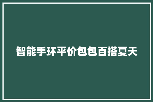 智能手环平价包包百搭夏天  第1张