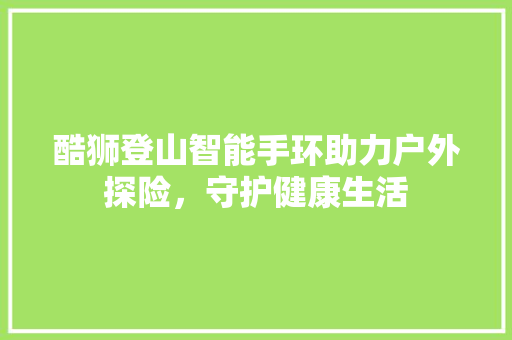 酷狮登山智能手环助力户外探险，守护健康生活  第1张