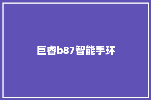 巨睿b87智能手环  第1张