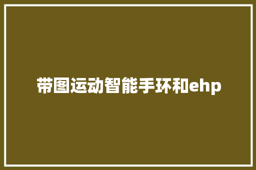 带图运动智能手环和ehp  第1张