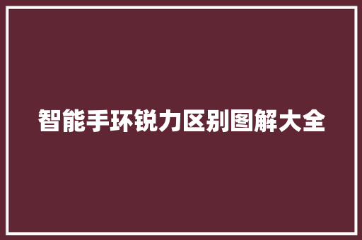 智能手环锐力区别图解大全