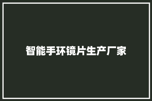 智能手环镜片生产厂家