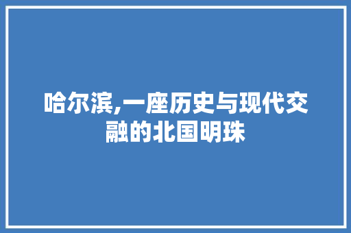 哈尔滨,一座历史与现代交融的北国明珠