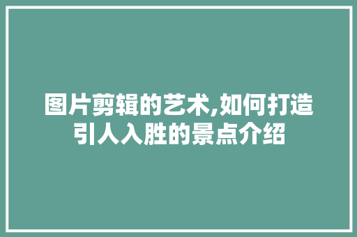 图片剪辑的艺术,如何打造引人入胜的景点介绍